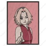 Sakura Haruno Embroidery Design - Naruto Anime Embroidery Design