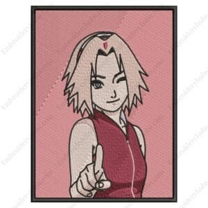 Sakura Haruno Embroidery Design - Naruto Anime Embroidery Design