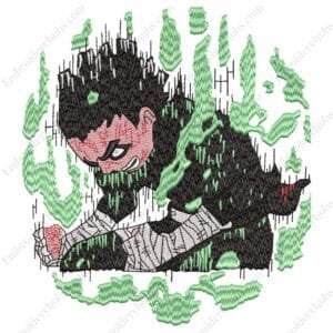 Rock Lee Embroidery Design - Naruto Anime Embroidery Design