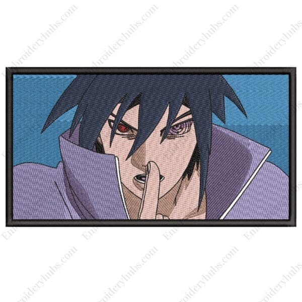 Sasuke Uchiha Embroidery Design - Naruto Anime Embroidery Design