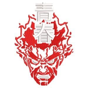 Might Guy Embroidery Design - Naruto Anime Embroidery Design