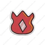 Volcano Badge Embroidery Design - Pokemon Anime Embroidery Design