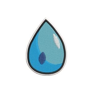 Cascade Badge Embroidery Design - Pokemon Anime Embroidery Design