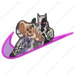 Killer Queen Swoosh Embroidery Design - JoJo's Bizarre Adventure Nike Anime Embroidery Design