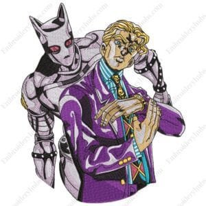 Yoshikage Kira Embroidery Design - JoJo's Bizarre Adventure Anime Embroidery Design