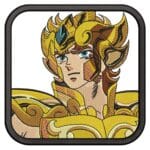 Leo Aiolia Embroidery Design - Knights of the Zodiac Anime Embroidery Design