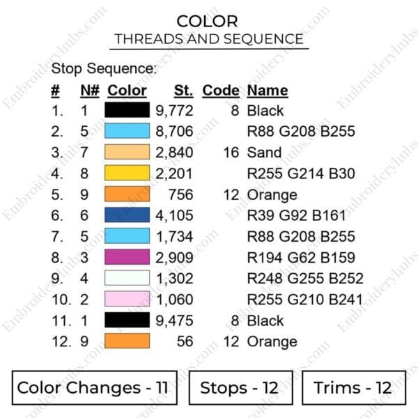 Dark Lady Mage Nike Embroidery Design - Yu-Gi-Oh! Nike Anime Embroidery Design