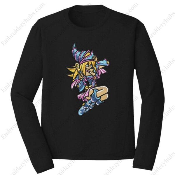 Dark Lady Mage Embroidery Design - Yu-Gi-Oh! Anime Embroidery Design