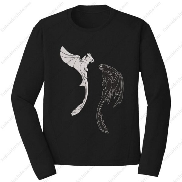 Dragons Embroidery Design - How to Train a Dragon