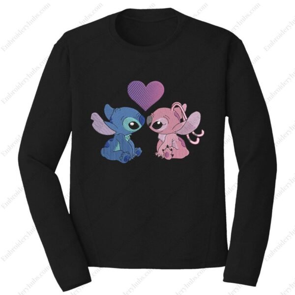 Stitch & Angel Embroidery Design - Lilo & Stitch