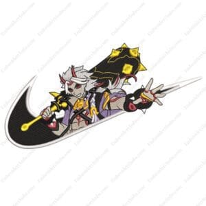 Arataki Itto Swoosh Embroidery Design - Genshin Impact Nike Embroidery Design