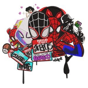 Spiderman Multiverse Embroidery Design - Spiderman Superhero Embroidery Design