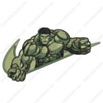 Hulk Swoosh Embroidery Design - Hulk Nike Superhero Embroidery Design