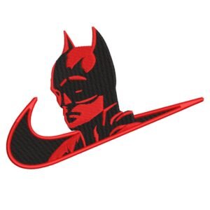 Batman Swoosh Embroidery Design - Batman Nike Superhero Embroidery Design