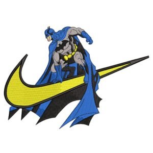 Batman Swoosh Embroidery Design - Batman Nike Superhero Embroidery Design