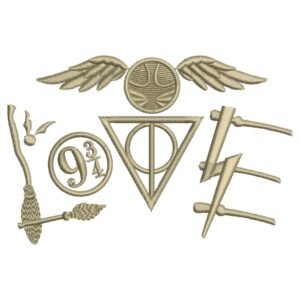 Harry Potter Symbols Embroidery Design - Harry Potter