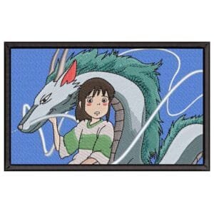 Chihiro Dragon Embroidery Design - Spirited Away Anime Embroidery Design