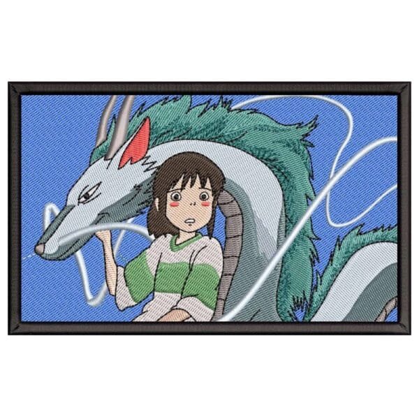 Chihiro Dragon Embroidery Design - Spirited Away Anime Embroidery Design