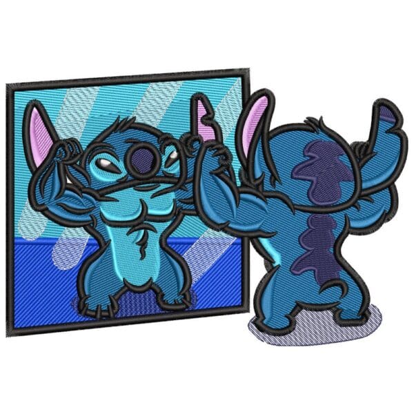 Stitch Gym Embroidery Design - Lilo & Stitch