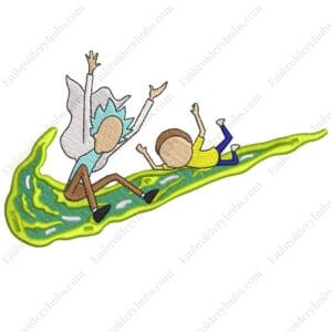 Rick & Morty Swoosh Embroidery Design - Rick & Morty