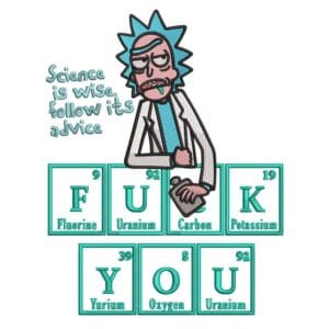 Rick Chemistry Embroidery Design - Rick & Morty