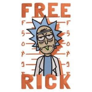 Free Rick Embroidery Design - Rick & Morty