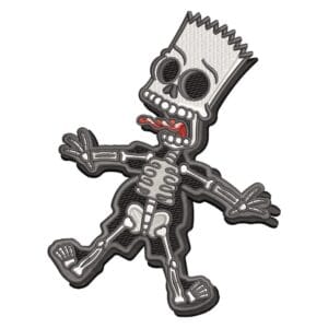 Bart Skeleton Embroidery Design - Simpsons
