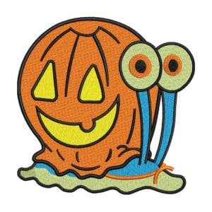 Pumpkin Snail Embroidery Design - Spongebob Squarepants