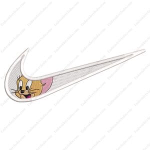 Jerry Swoosh Embroidery Design - Tom & Jerry