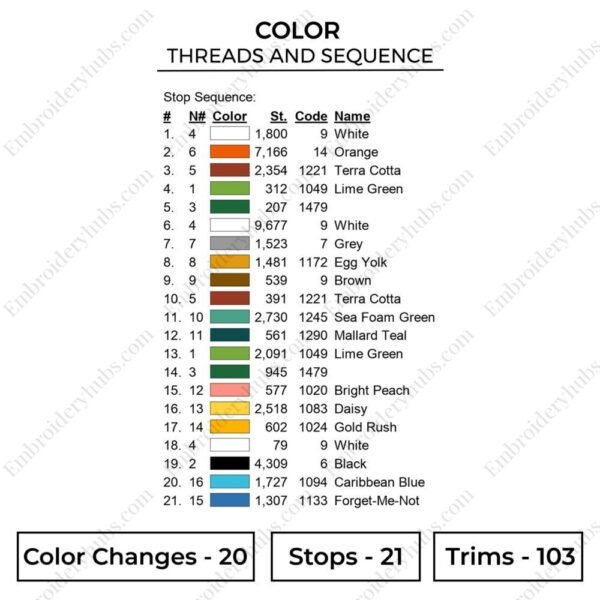 Carrot Embroidery Design - One Piece Anime Embroidery Design