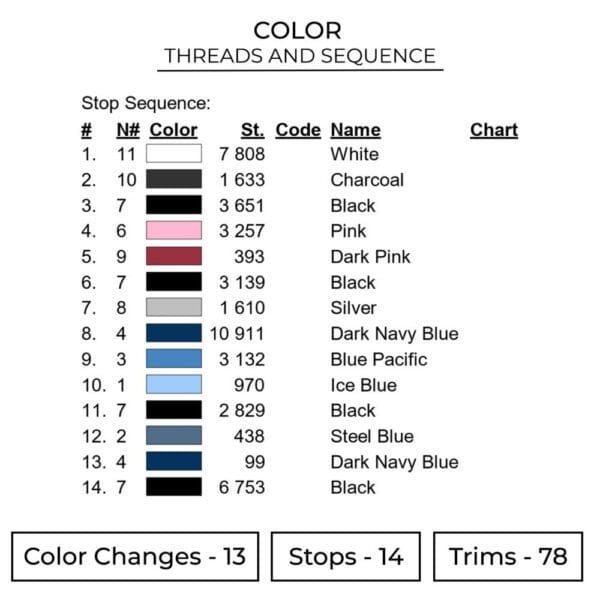 Nissan Blue Embroidery Design - Car Embroidery Design