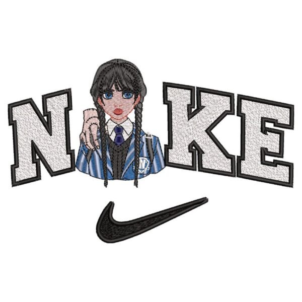 Wednesday Nike Embroidery Design - Wednesday