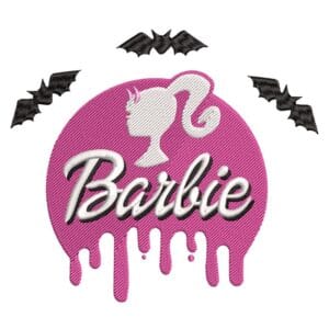 Barbie Bats Embroidery Design - Barbie