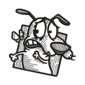 Courage Embroidery Design - Courage the Cowardly Dog