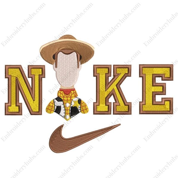 Woody Nike Embroidery Design - Toy Story