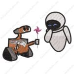 Wall-E & Eva Embroidery Design - Wall E