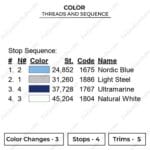 Japanese Ocean Waves Embroidery Design - Nature Embroidery Design