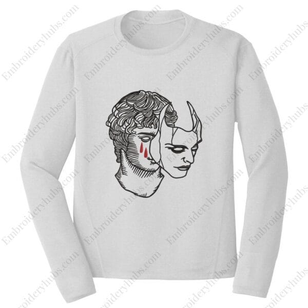 Devil Mask Embroidery Design