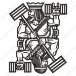 King Dumbles Embroidery Design -  Gym Embroidery Design