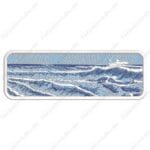 Japanese Ocean Waves Embroidery Design - Nature Embroidery Design