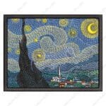 Starry Night Embroidery Design - Vincent van Gogh