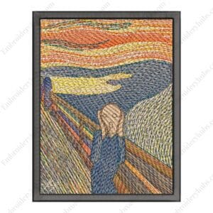 The Scream Embroidery Design - Edvard Munch