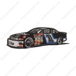 Racecar Embroidery Design - Car Embroidery Design