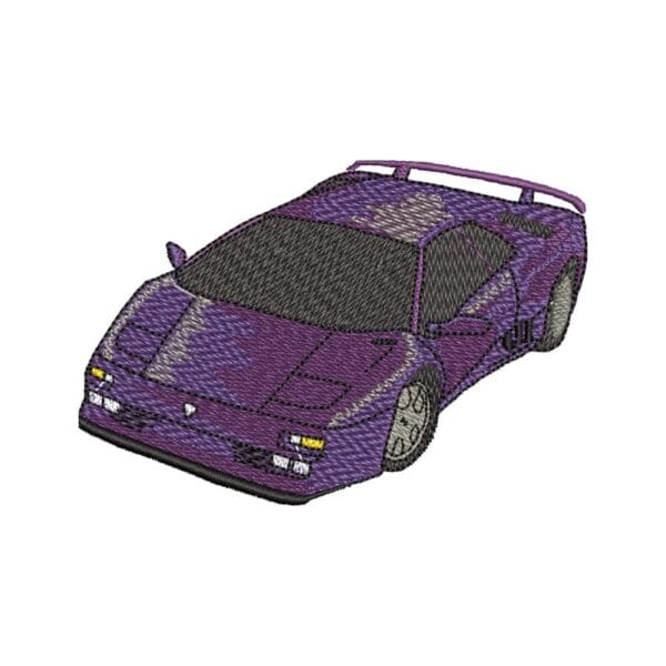 Lamborghini Diablo Embroidery Design - Car Embroidery Design