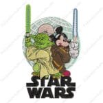 Yoda Mickey Star Wars Embroidery Design - Star Wars