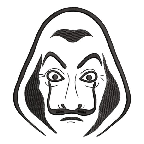Dali Mask Embroidery Design - Money Heist