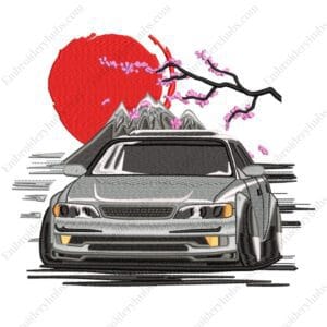 Toyota Mark II Embroidery Design - Car Embroidery Design