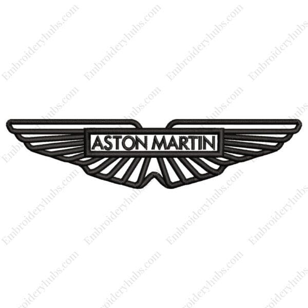 Aston Martin Logo Embroidery Design - Car Embroidery Design