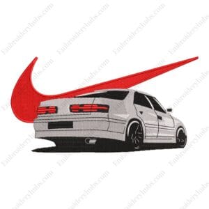 Toyota Mark II Swoosh Embroidery Design - Car Embroidery Design
