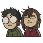 Okarun and Momo Embroidery Design - Dan Da Dan Anime Embroidery Design